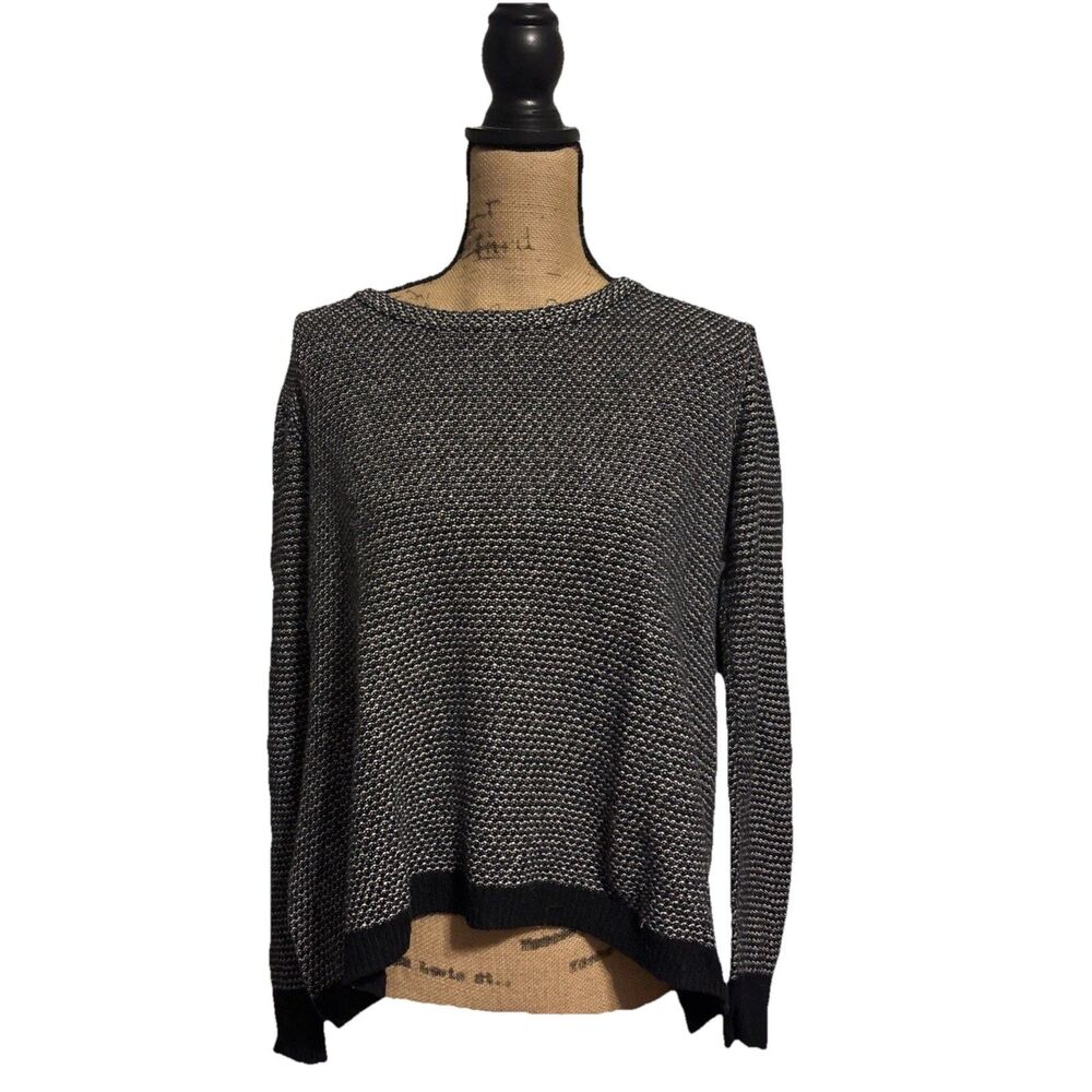 Madewell Riverside Women’s Black and Grey Sweater Medium
